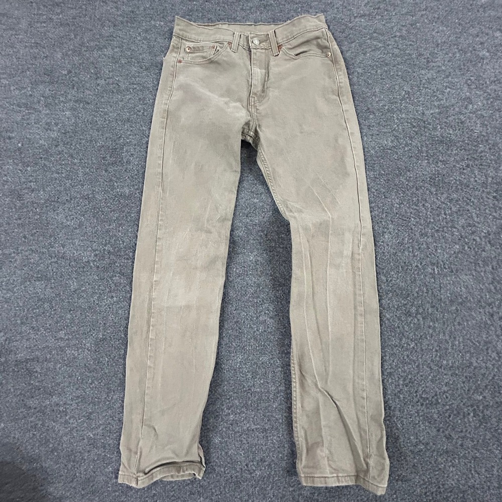 Levi's Jeans Mens Size 29x32 Tan 505 Regular Fit Straight Leg Khaki Denim Pants